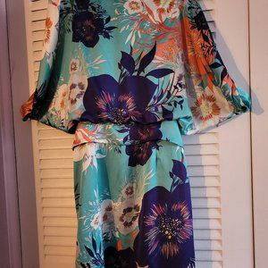 Size 10 flowered polyester dress